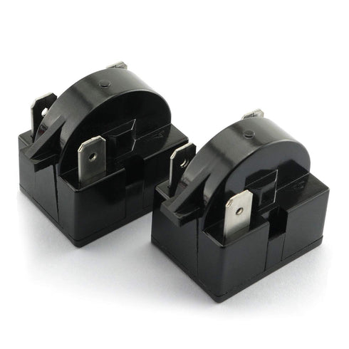 RLECS 2pcs 3 Pin Coolers Compressor Starter QP-02-4.7 PTC Refrigerator Start Relay 4.7 ohm...