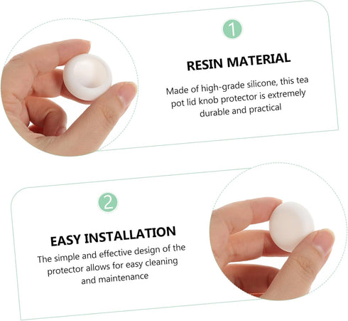 2pcs Teapot Lid Silicone Sleeve Teapot Accessories Silicone Hot Handle Holder Dutches Oven Knob Cover Tea Kettle Lid Knob Protector Glass Tea Pot ...