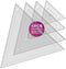 Quilting Acrylic Template Set | Precision Tools for Quilting Enthusiasts | Triangle Design | includes Sizes 4", 3", 2", 1" | 1/8 Clear Acrylic | 1...