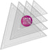 Quilting Acrylic Template Set | Precision Tools for Quilting Enthusiasts | Triangle Design | includes Sizes 4", 3", 2", 1" | 1/8 Clear Acrylic | 1...