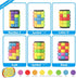 Magic 3D Puzzle Cube Rainbow Fidget Toys Cylinder Rotate Slide 7 Layers Educational Games for Kids Adults...