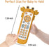Baby TV Remote Control Toy with Cute Crab Soft Silicone Cover Teething Toy, Realistic Baby Musical Remote Control Toy with Light ? Sound, Educatio...