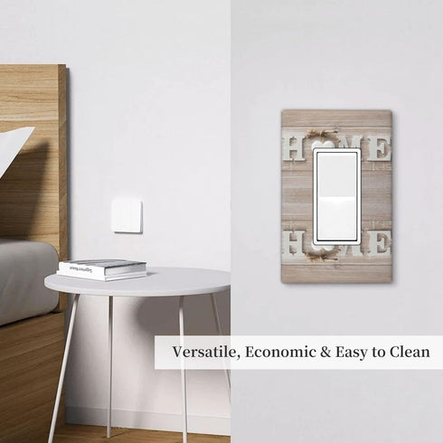 Home Wall Plate 1 Gang Single Rocker Decorative Light Switch Cover Modern Abstract Switch Plate Cover for Bedroom Kitchen Home Decor White Love...