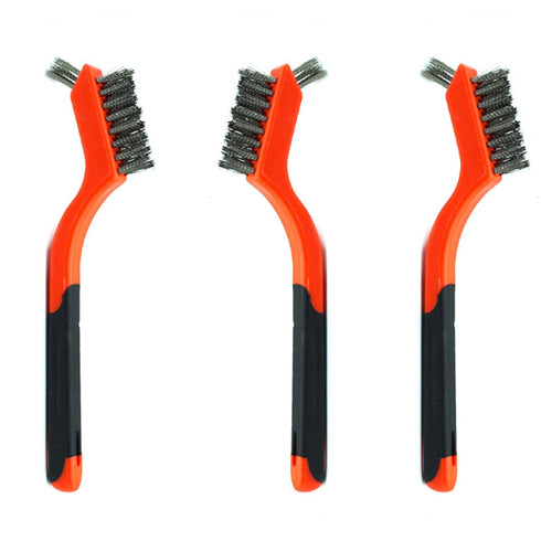 3pcs Small Stainless Steel Little Wire Brushes Set for Cleaning Rust Removal...