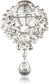 Wedding Bridal Big Crystal Rhinestone Bouquet Brooch Pin for Women (black)...