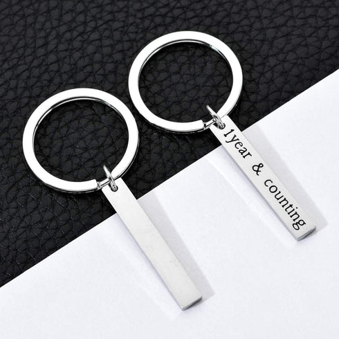 Miss Pink Anniversary Keychain Gifts for Husband Boyfriend, Wedding Anniversary Valentines Day Gift for Couple Husband Wife...