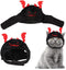 Hying Cats Halloween Demon Hat for Dogs Pet, Adjustable Cute Black Pet Devil Cap for Halloween Cosplay Costume Puppy Kitten Party Dress Up Accesso...