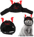Hying Cats Halloween Demon Hat for Dogs Pet, Adjustable Cute Black Pet Devil Cap for Halloween Cosplay Costume Puppy Kitten Party Dress Up Accesso...
