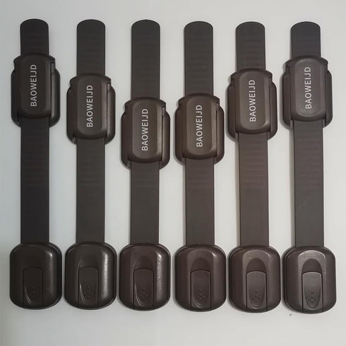 Child Safety Cabinet Locks for Baby Proof,Child Proof Safety Locks for Cabinets,Drawers,Cupboard,Oven,Fridge,8Packs Brown Locks,BAOWEIJD...