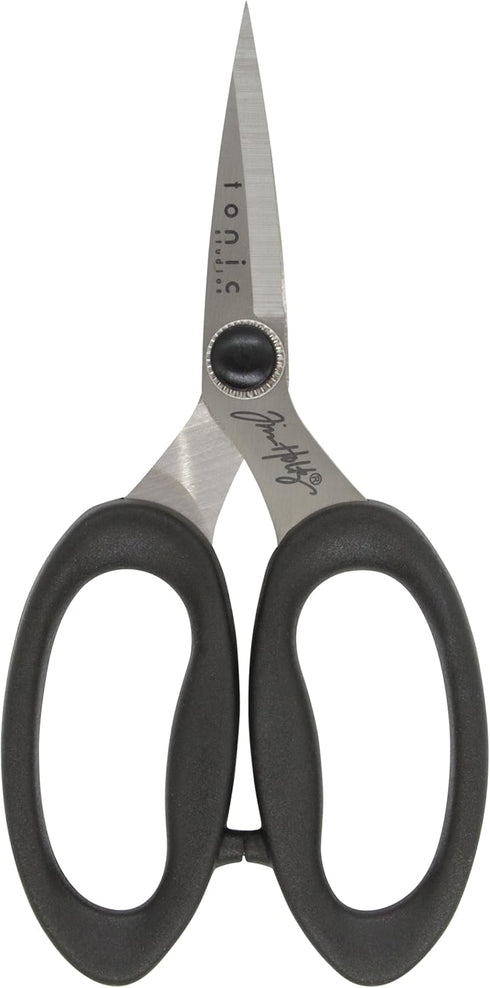 Tim Holtz Small Scissors - 5 Inch Scissors All Purpose for Cutting Fabric, Crafting, and Sewing - Heavy Duty Mini Scissors with Titanium Micro Poi...