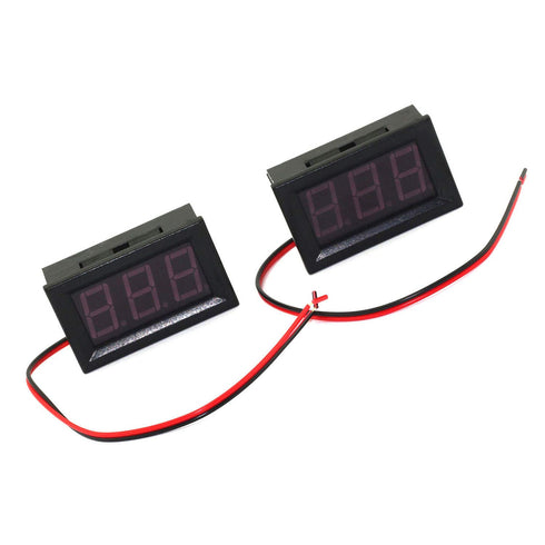2PCS Green LED Digital Voltmeter Voltage Meter DC 5V to 30V Voltage Panel Meter for 6V 12V Electromobile Motorcycle Car...