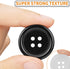 162 PCS Mixed Resin Sewing Buttons, Eco-Friendly 1 inch Buttons with Compartmentalized Storage Box Black Buttons, 4 Holes 5 Sizes DIY White Button...