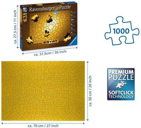 Ravensburger Krypt Gold 631 Piece Jigsaw Puzzle for Adults - 15152 - Every Piece is Unique, Softclick Technology Means Pieces Fit Together Perfect...