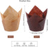 Aodaer 240 Pieces Mini Tulip Baking Cups Muffin Liners Cupcake Cases Baking Cup Holders for Wedding, Birthday, Baby Shower, Brown, Natural...