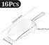 16 Pcs Hestya Multi Purpose Clear Plastic Scoops for Candy Buffet Acrylic Kitchen Ice Food Popcorn Scoops for Protein Powders, Ice Cream, Coffee, ...