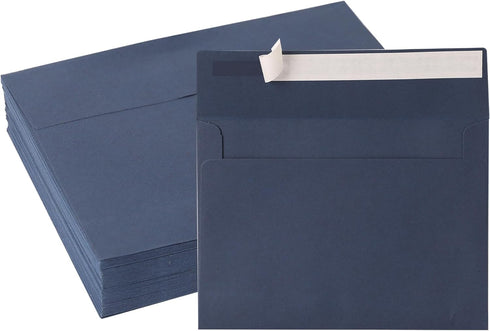 Blue Envelopes, 50 Pack, 5 x 7 Inch, A7 Envelopes, Card Envelopes, Navy Blue Envelopes, 120gsm Paper Envelopes for Invitations, Wedding, Birthday,...