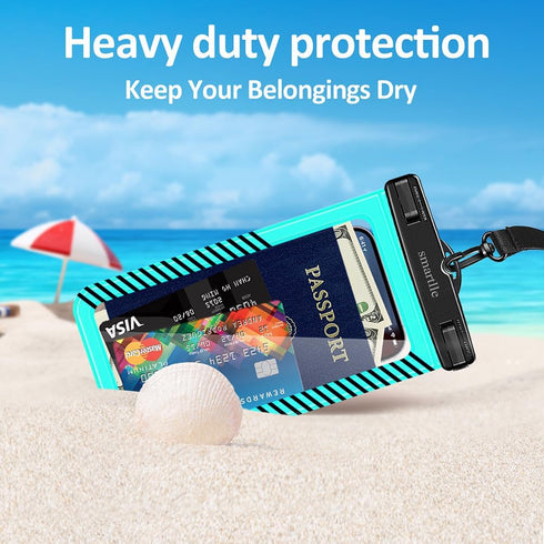 Waterproof Phone Pouches Bags Holder, Cell Phone Water Protectors Pouch Bag 2 Pack for Swimming, IPX8 Water Proof Phone Cases pouch for iPhone 15 ...