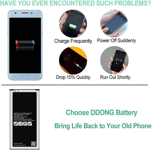 DDONG for MetroPCS Samsung Galaxy J7 Prime SM-J727T1 Replacement Battery EB-BJ710CBE...