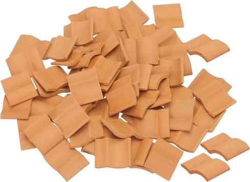 MECCANIXITY Miniature Roof Tiles Clay Model Roof Tiles Mini DIY Tiles Model Building Set for Model Building Dolls Pet Houses Garden Red Pack of 20...