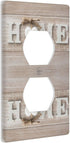 Home Wall Plate 1 Gang Single Duplex Outlet Decorative Electrical Receptacle Cover Modern Abstract Switch Plate Cover for Kitchen Home Decor White...