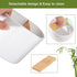 Toothbrush Holders Bamboo Electric Toothbrush Holder Bathroom Storage Organizer Countertop for Toothpaste, Floss, Razor, White...