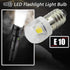 Ruiandsion 4pcs E10 LED Bulb 3V 0.6W 5050 1SMD White 6000K LED Replacement Bulb Upgrade for lamps Flashlights Torch Light,Negative Earth...