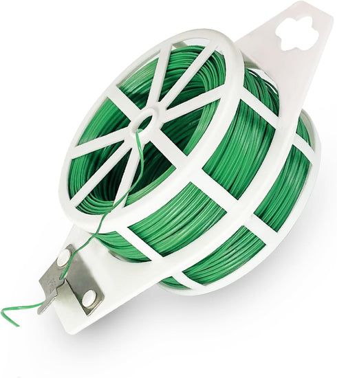 Twist Tie,plant Ties,492ft (150m) green cable ties with Cutter,Garden Plant Ties Reusable,Green Twist Ties for Gardening Climbing Plants, flowers,...