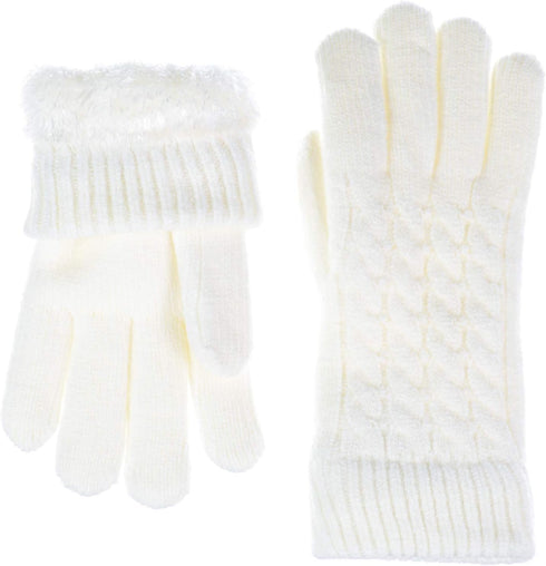 Be Your Own Style BYOS Women’s Winter Classic Cable Warm Plush Fleece Lined Knit Gloves...