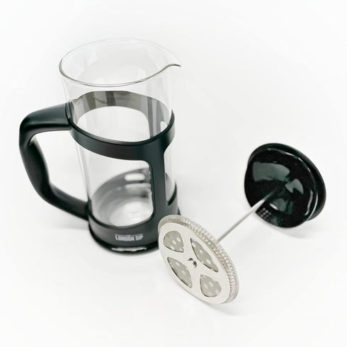 French Press Immersion Brewer Coffee Maker with Stainless Steel Filter System, 12oz, Black...