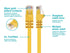 Monoprice Cat6 Ethernet Patch Cable - Snagless RJ45, Pure Bare Copper, 550MHz, UTP, 24AWG, 14 Feet, Yellow - Fullboot Series...