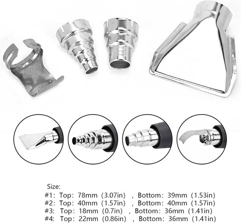 4Pcs Heat G Air Nozzles Electric Kit Accessories Heat G Tools Industrial Tools Shrink Wrap...