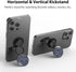 Phone Ring Holder, Phone Grip Holder Finger Kickstand, Foldable & Adjustable Metal Cell Phone Rings Gripper Stand Work with Magnetic Car Mount for...