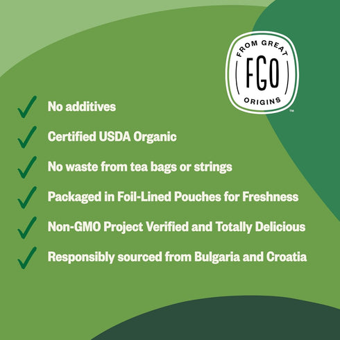 FGO Organic Nettle Leaf Loose Tea, Cut and Sifted, Caffeine Free, 4oz Resealable Bag, Packaging May Vary (Pack of 1)...