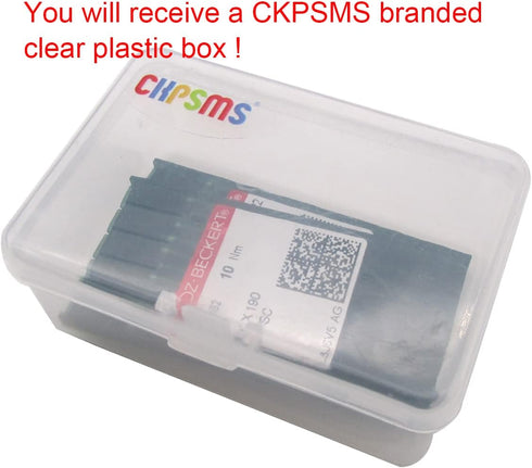 GROZ-BECKERT Needle in CKPSMS Clear Plastic Box-20PCS Groz-Beckert MTX190 Needles Compatible with PFAFF 145 190 545 595 1245 1545 (20PCS Groz-Beck...