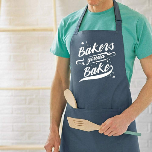 Funny Baking Aprons for Women Men, Cute Baking Gifts for Bakers, Kitchen Cooking Apron with 2 Pockets, Birthday Housewarming Gifts for Mom Wife Hu...