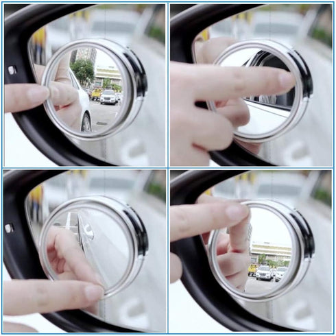 2PCS Mini Small Blind Spot Mirror,Yusheng 1.57"(40mm) Smaller Round HD Glass Convex Rear View Mirror,Strong Adhesive Mirror for Car, Vehicles(1-9/...