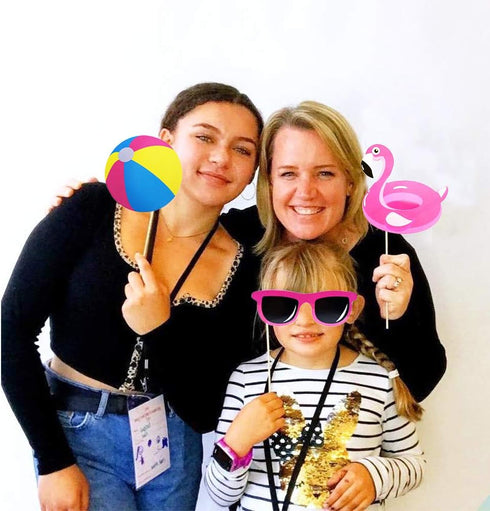 Pool Photo Booth Props Beach Pool Party Favors Summer Party Photo Props for Baby Shower, Birthday, Hawaii...