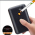 Cigarette Case with Lighter Cigarettes Box King Size Portable Pack 20pcs Regular Size Cigarettes USB Lighters 2 in 1 Rechargeable Flameless Windpr...