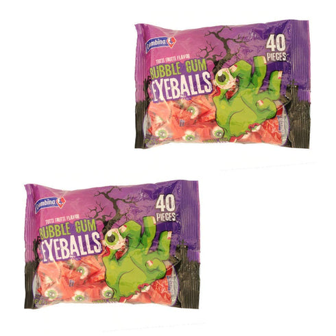 Columbina Scary Eyeballs Bubble Gum, 40-ct. Bags ( 2 pack )...