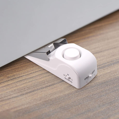 EMDMAK Door Stop Alarm with 120DB Siren Door Stop for Home & Travel (White) (Pack of 2)...