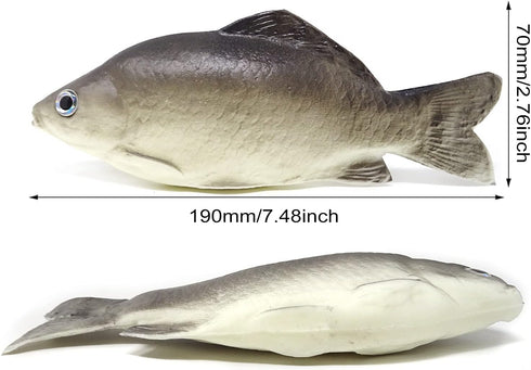 Honbay 2PCS Fake Fish Artificial Sea Fish Model Simulated Animal Fish Playset Model for Kitchen Decor Photography Props Food Display Favor (7.48 I...