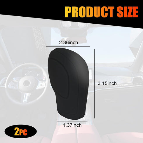 2 PCS Auto Shift Cover, Environmentally Friendly Silicone Open Anti-Slip Automatic Knob Gear Lever Protective Cover, Car Decorative Accessories, C...