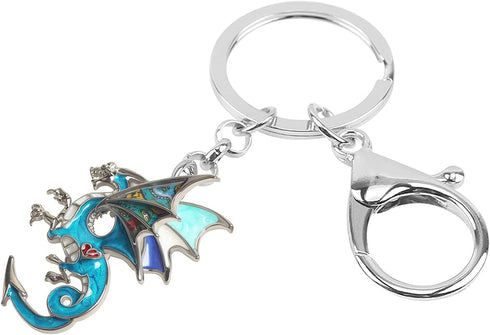NEWEI Enamel Dragon Keychain Keyrings for Women Girls Bag Charms Dragons Gifts...