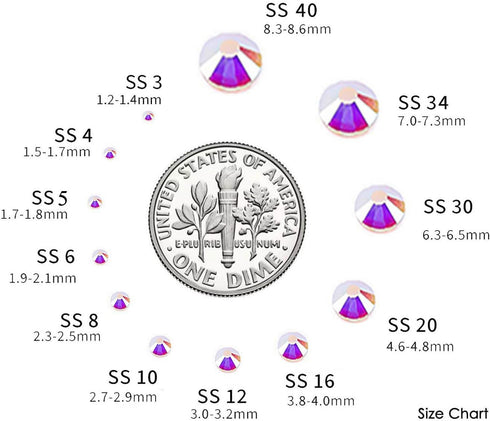 Glue Fix Crystal Flatback Rhinestones Glass Diamantes Gems for Crafting Nail Art Crafts Decorations Clothes Shoes 2.1mm (ss6 2880pcs, Starry Meteo...