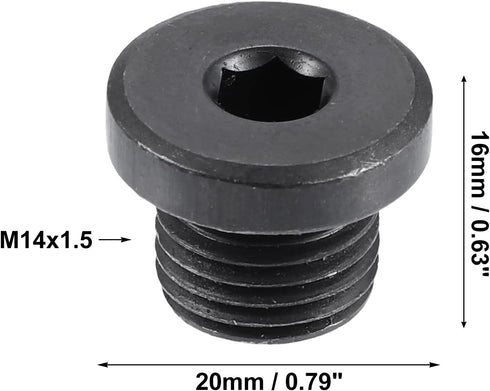 X AUTOHAUX 4 Pcs M14x1.5 Steel Engine Oil Drain Plug Screw for Audi A4 A6 S8 S6 S5 Q7 Q5 RS7 RS7 for Volkswagen Touareg Black...