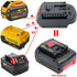 Battery Adapter for Milwakee 18V M18 and for Dewalt 20V Max Li-ion Battery DCB200 DCB201 DCB203 Convert to for Bosch 18V Lithium Tool Battery BAT6...