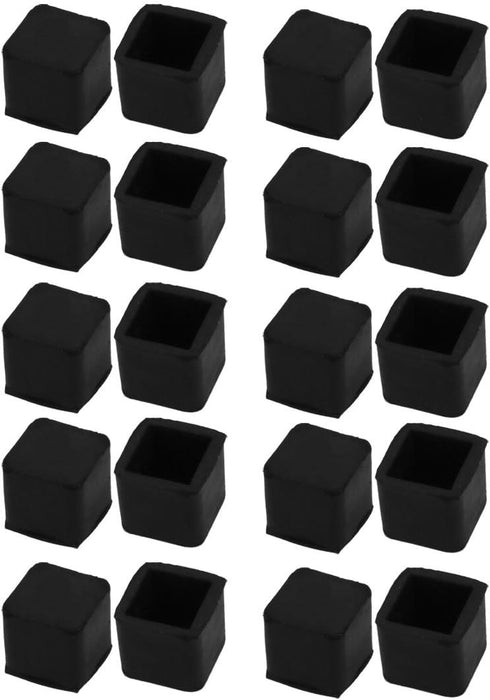 uxcell 20Pcs Furniture Table Chair Square Rubber Leg Tip Cap 15mm X 15mm...