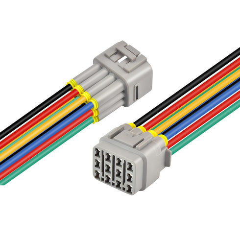 12 Pin Connector Waterproof Electrical Connector Plug Automotive Wire Pigtail Cable for Car Vehicle Motorcycle, Trucks, Boats, Trailers, Electric ...
