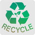 FINGERINSPIRE Recycle Logo Stencil 11.8x11.8 inch Recycle with Text Stencil Reusable Plastic Recycle Sign Stencil with Leaf Pattern DIY Reuse Logo...