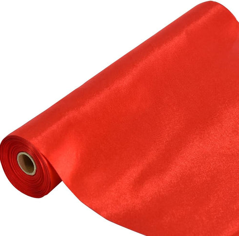 TONIFUL 10 Inch X 11yds Red Satin Ribbon Extra Wide Christmas Ribbon for Outdoor Use, Ribbon Cutting Ceremony, Grand Opening Ribbon, Table Runner,...